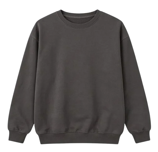 Buzo Cuello Redondo Gris Oscuro