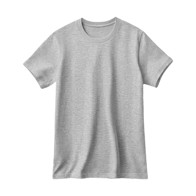 Remera Algodón Gris Claro